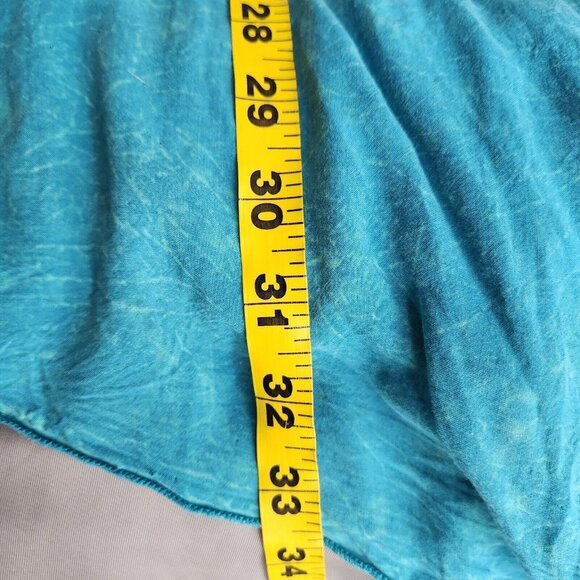 T-Party Turquoise Swing Dress size Large Embroidery Boho Hippie Sleeveless - Picture 9 of 16